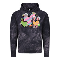 Cloud Black easter hearts Vintage Hoodie - MaliasSmallBusiness