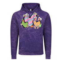 Cloud Purple easter hearts Vintage Hoodie - MaliasSmallBusiness