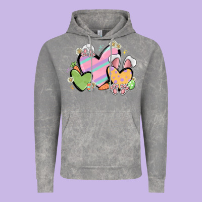 Easter Hearts Vintage Hoodie Designed By Maliassmallbusiness