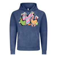 Vintage Denim easter hearts Vintage Hoodie - MaliasSmallBusiness