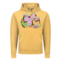 Vintage Mustard easter hearts Vintage Hoodie - MaliasSmallBusiness
