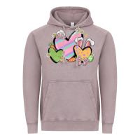 Vintage Zinc easter hearts Vintage Hoodie - MaliasSmallBusiness