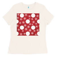 Bone christmas snow flakes seamless pattern Ladies Tee - BundleAndBundleShop