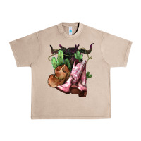 French Oak cowgirl boots hat horns cactus Urban Heavy Tee - NancyCooperArtShop