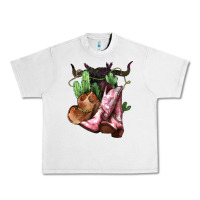 Lunar Rock cowgirl boots hat horns cactus Urban Heavy Tee - NancyCooperArtShop