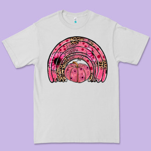 Pumpkin Ribbon Rainbow Premium Tee Designed By Jahusdesignshop