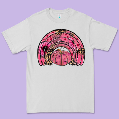 Pumpkin Ribbon Rainbow Premium Tee Designed By Jahusdesignshop