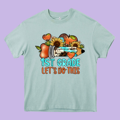 1 St Grade Let's Do This Heavy Core Tee Designed By Jahusdesignshop