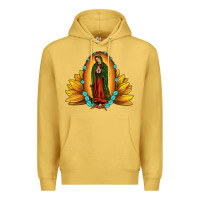 Antique Gold sunflower our lady of guadalupe Premium Hoodie - JahusDesignShop