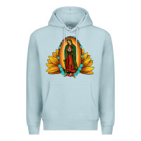 Blue Mist sunflower our lady of guadalupe Premium Hoodie - JahusDesignShop