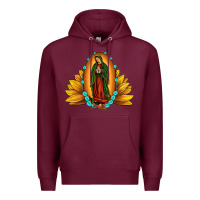 Burgundy sunflower our lady of guadalupe Premium Hoodie - JahusDesignShop