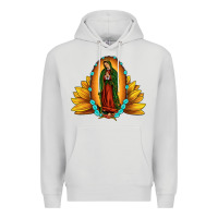 Dove Grey sunflower our lady of guadalupe Premium Hoodie - JahusDesignShop