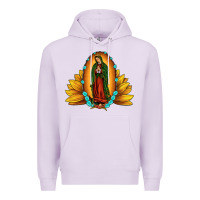 Lilac sunflower our lady of guadalupe Premium Hoodie - JahusDesignShop