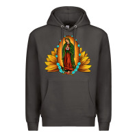 Smoke sunflower our lady of guadalupe Premium Hoodie - JahusDesignShop