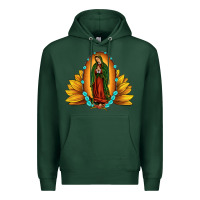 Sports Green sunflower our lady of guadalupe Premium Hoodie - JahusDesignShop