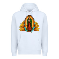 White sunflower our lady of guadalupe Premium Hoodie - JahusDesignShop