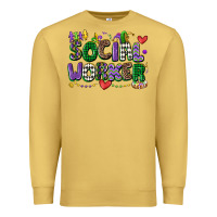 Antique Gold social worker mardi gras cowgirl Premium Sweatshirt - CowGirlArtShop