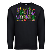 Black social worker mardi gras cowgirl Premium Sweatshirt - CowGirlArtShop