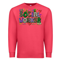 Cardinal social worker mardi gras cowgirl Premium Sweatshirt - CowGirlArtShop