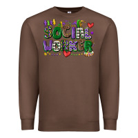 Chestnut social worker mardi gras cowgirl Premium Sweatshirt - CowGirlArtShop