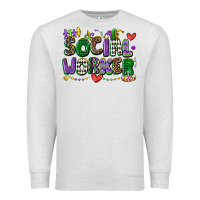 Oatmeal Heather social worker mardi gras cowgirl Premium Sweatshirt - CowGirlArtShop