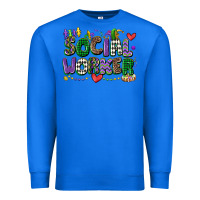 True Royal social worker mardi gras cowgirl Premium Sweatshirt - CowGirlArtShop