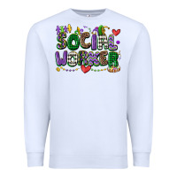 White social worker mardi gras cowgirl Premium Sweatshirt - CowGirlArtShop