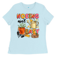 Baby Blue hoeing ain't easy Ladies Tee - Artiststas