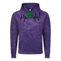 Cloud Purple shamrock heartbeat Vintage Hoodie - MaliasSmallBusiness