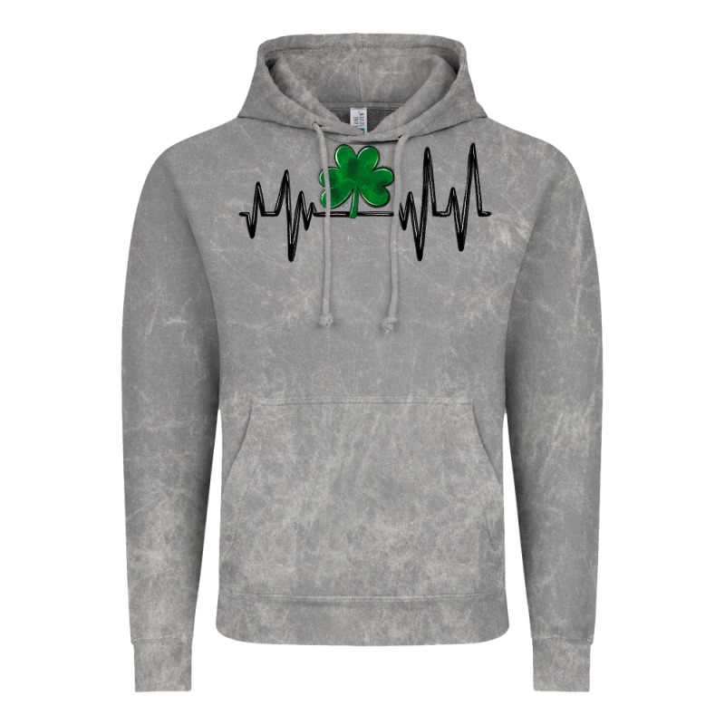 Shamrock Heartbeat Vintage Hoodie by MaliasSmallBusiness | Teevron