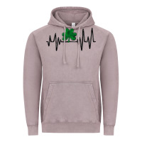 Vintage Zinc shamrock heartbeat Vintage Hoodie - MaliasSmallBusiness