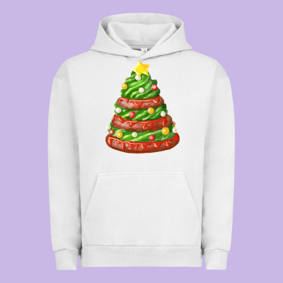 Green Chocolate Christmas Cookie Cake Urban Hoodie Designed By Fadigitalartstudio