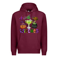 Burgundy drink up witches Premium Hoodie - CowGirlArtShop