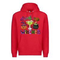 Red drink up witches Premium Hoodie - CowGirlArtShop