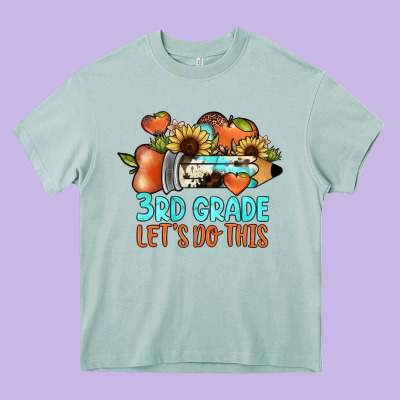 3rd Grade Let's Do This Heavy Core Tee Designed By Jahusdesignshop