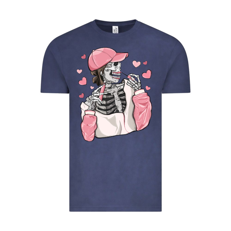 Skeleton Girl Valentine's Day Vintage Tee by MaliasSmallBusiness | Teevron