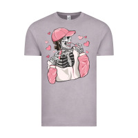 Vintage Zinc skeleton girl valentine's day Vintage Tee - MaliasSmallBusiness