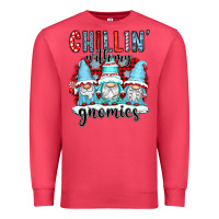 Cardinal chillin with my gnomies Premium Sweatshirt - CowGirlArtShop