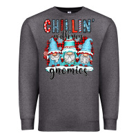 Charcoal Heather chillin with my gnomies Premium Sweatshirt - CowGirlArtShop