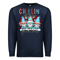 Navy chillin with my gnomies Premium Sweatshirt - CowGirlArtShop