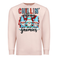 Pale Pink chillin with my gnomies Premium Sweatshirt - CowGirlArtShop