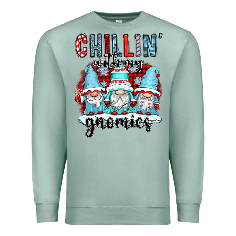 Chillin With My Gnomies Premium Sweatshirt by CowGirlArtShop | Teevron