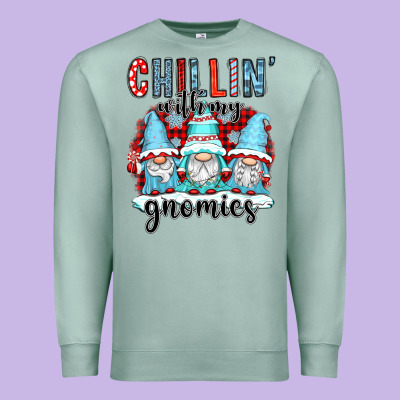 Chillin With My Gnomies Premium Sweatshirt Designed By Cowgirlartshop