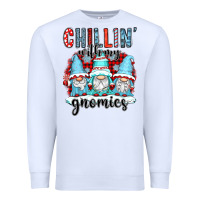White chillin with my gnomies Premium Sweatshirt - CowGirlArtShop