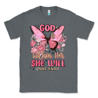 Charcoal Heather god is within her she will not fail Classic Tee - MaliasSmallBusiness