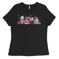 Black 4th of july coffe cups Ladies Tee - RanaPortraitStore