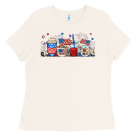 Bone 4th of july coffe cups Ladies Tee - RanaPortraitStore