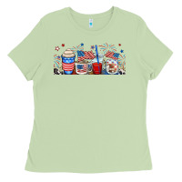 Matcha 4th of july coffe cups Ladies Tee - RanaPortraitStore