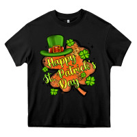 Black happy st patrick s day shamrock Heavy Core Tee - Artiststas