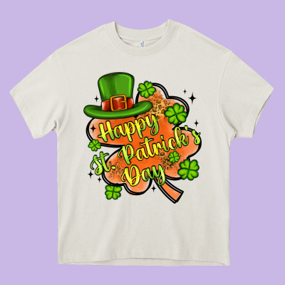 Happy St Patrick S Day Shamrock Heavy Core Tee Designed By Artiststas
